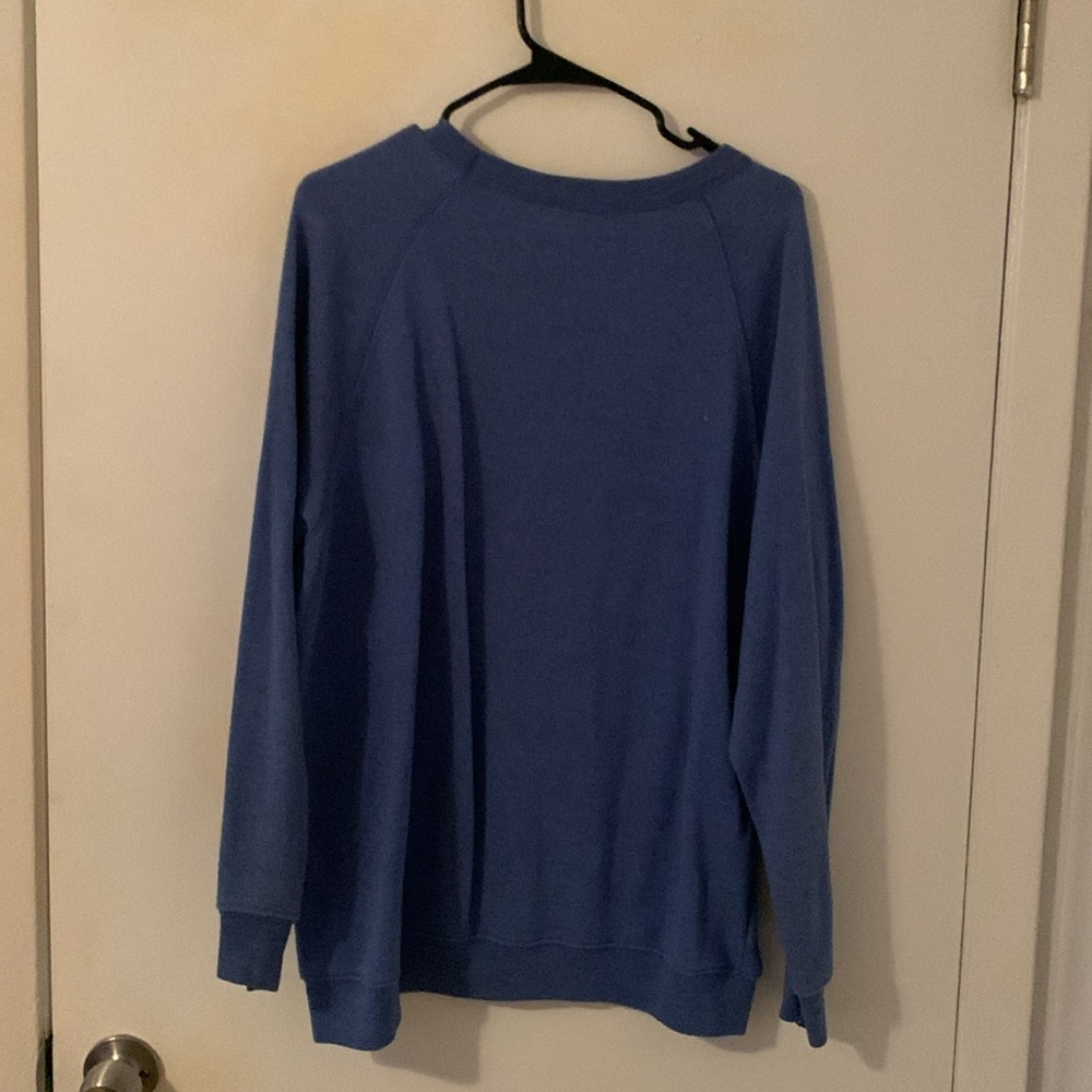 Sky blue sweater with black sheep print - Picture 3 of 3